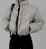 Glossy Quilted Crop Padding