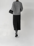 Olly Shetland Wool Cable Cardigan
