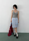 BLOOM FRILL MIDI SKIRT