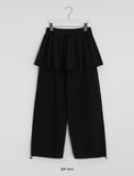 [BAONHAUS] Sosolo Cotton Tiered Layered Banding Skirt Pants
