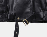 Noem Collar Overfit Leather Jacket