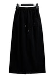 Patch cut long skirt