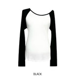 Soft Summer Raglan One-Shoulder Long Sleeve