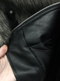 Wolf Two-Tone Leather Fur Jumper
