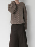 [Premium] Peanut Wool Cable Knit
