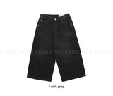 CROP WIDE DENIM PANTS