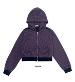 WALLY STRIPE HOOD ZIP-UP