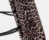 Kimu Leopard Baguette Shoulder Bag