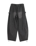 Denif Button Balloon Denim Pants