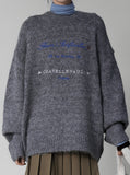 Lauren Lettering Embroidery Knit