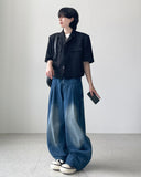 Deal Pocket Two Tuck Wide Denim
