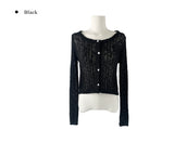 Tansy Summer Round Neck Long Sleeve Cardigan