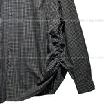 Pilen side shirring check shirt