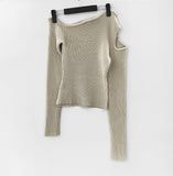 Showcole Cutout One-Shoulder Knitwear