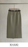 Judia Slit Belt Skirt