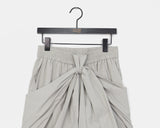 Tanen Parachute Layered Wrap Skirt Two-Way Cargo Banding Pants