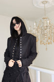 Cotton snap tweed jacket