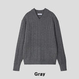 Cordrick V-neck cable knit