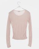 Leli See-Through Round Neck Long Sleeve T-Shirt