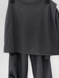 Sahel Brushed Two-Way Shirring Skirt Pants