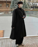 Formal One Button Maxi Wool Coat