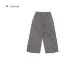 Luo Stitch Pintuck Pocket Wide Cotton Pants