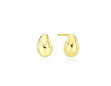 Champagne Full Moon Silver Mary Bowl Earrings