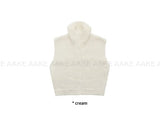 (WOOL) HIGH-NECK KNIT VEST