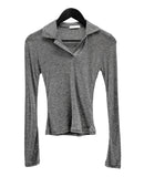 Rubber Wool See-Through Collar Tee