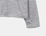 Dante Unbalanced Warmer Striped Hooded T-Shirt