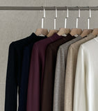 Reducey Button Ribbed Turtleneck Knit