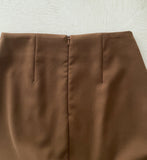 Gret Pintuck Slit Long Skirt