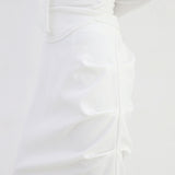 meeve pintuck side slick skirt