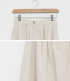 Lovey pin tuck cotton banding long skirt