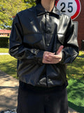 Muir minimal pocket leather jacket