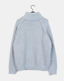Gicle loose fit half zip-up boucle knit