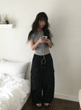 Bills Nylon Cargo Pintuck String Wide Pants