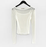 Niyu See-Through Layered T-Shirt