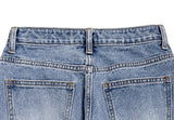 Jiki Light Blue Brush Washing Wide Pants