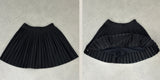 Pleated Wool Mini Skirt