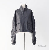 Oban Shirring Pocket String Overfit Windbreaker