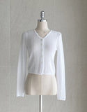 Aaron V-neck Punching Knit Cardigan