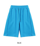 high key side tuck wide half pants