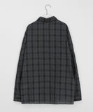 [BAONHAUS] Momu Vintage Check Pocket Boxy Shirt