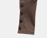 Hammy V-neck Button Layered T-shirt