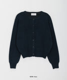 Linen round knit cardigan