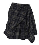 Asymmetrical Draped Layered Skirt
