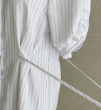 Raven Stripe Strap Puff Shirt