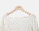 Sidu Small Flower Wave Long Sleeve T-Shirt