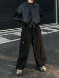 Glossy Crop Collar Jacket